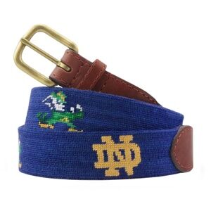 Smathers & Branson Notre Dame Fighting Irish Needlepoint Belt Sz 36